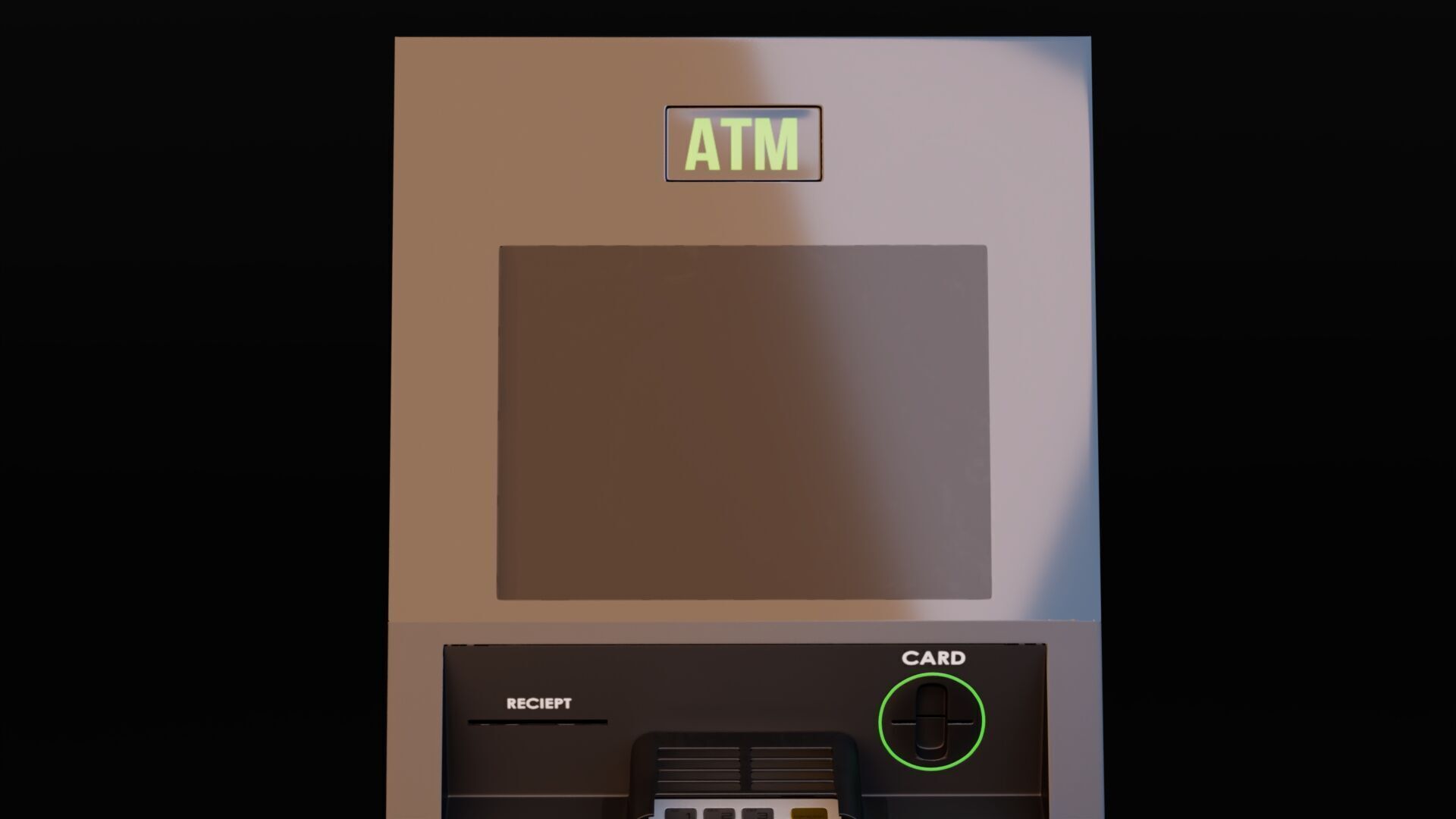 ATM Machine Low-poly 3D model_4