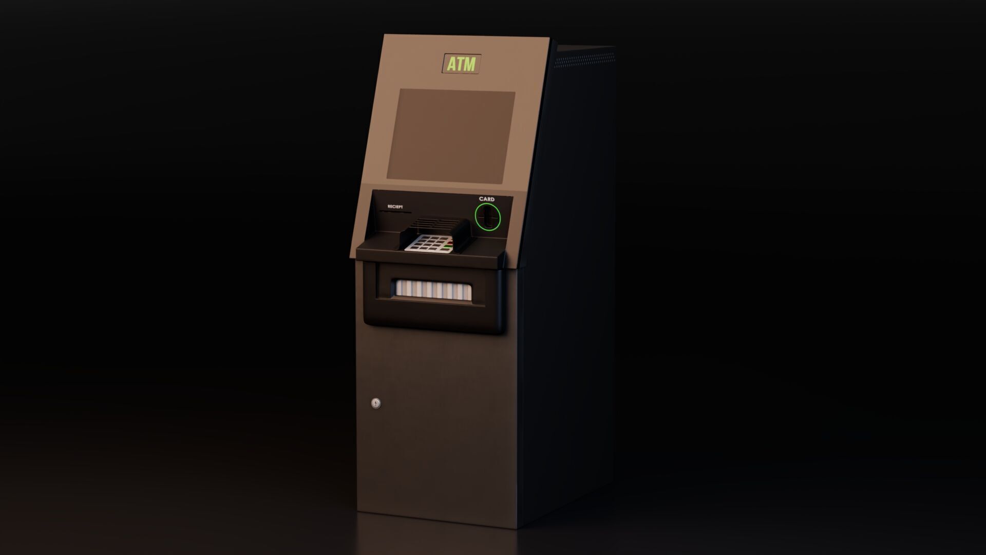 ATM Machine Low-poly 3D model_2