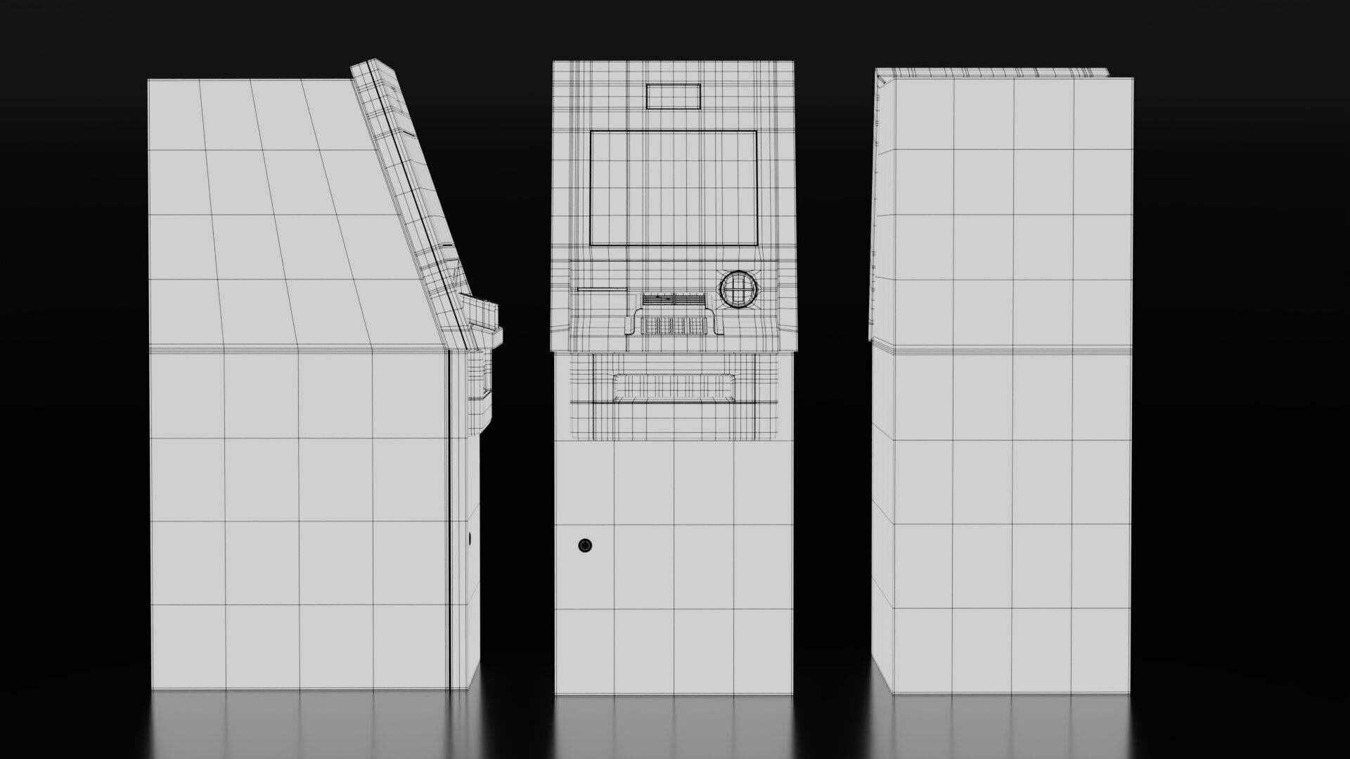 ATM Machine Low-poly 3D model_9