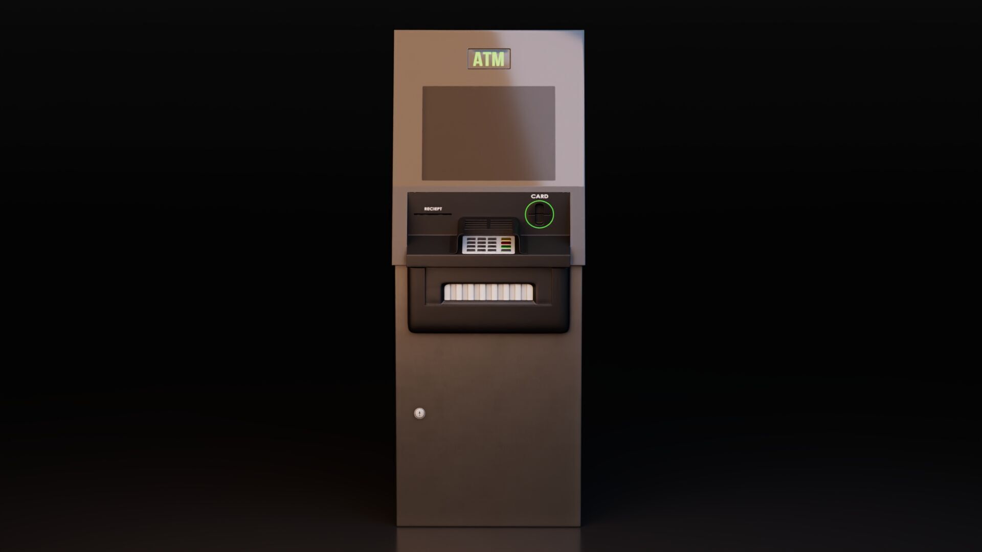 ATM Machine Low-poly 3D model_1