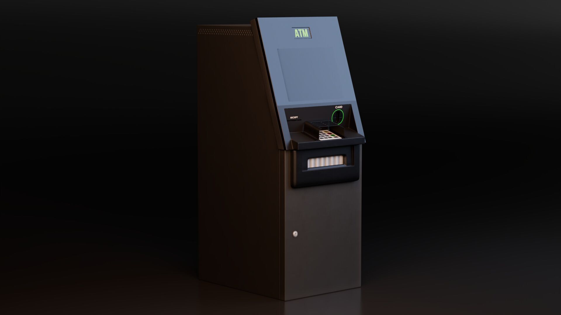 ATM Machine Low-poly 3D model_3