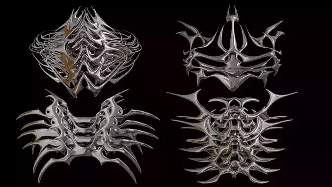 Chrome Shapes Pack 01