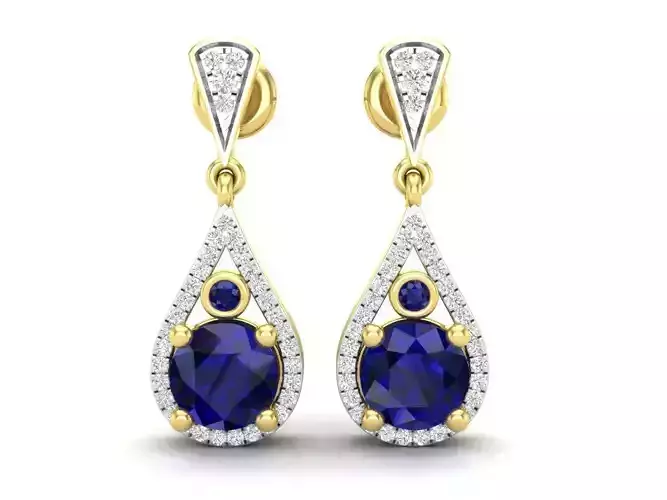 AV 527 Diamond Ladies Drop Earrings 3D print model