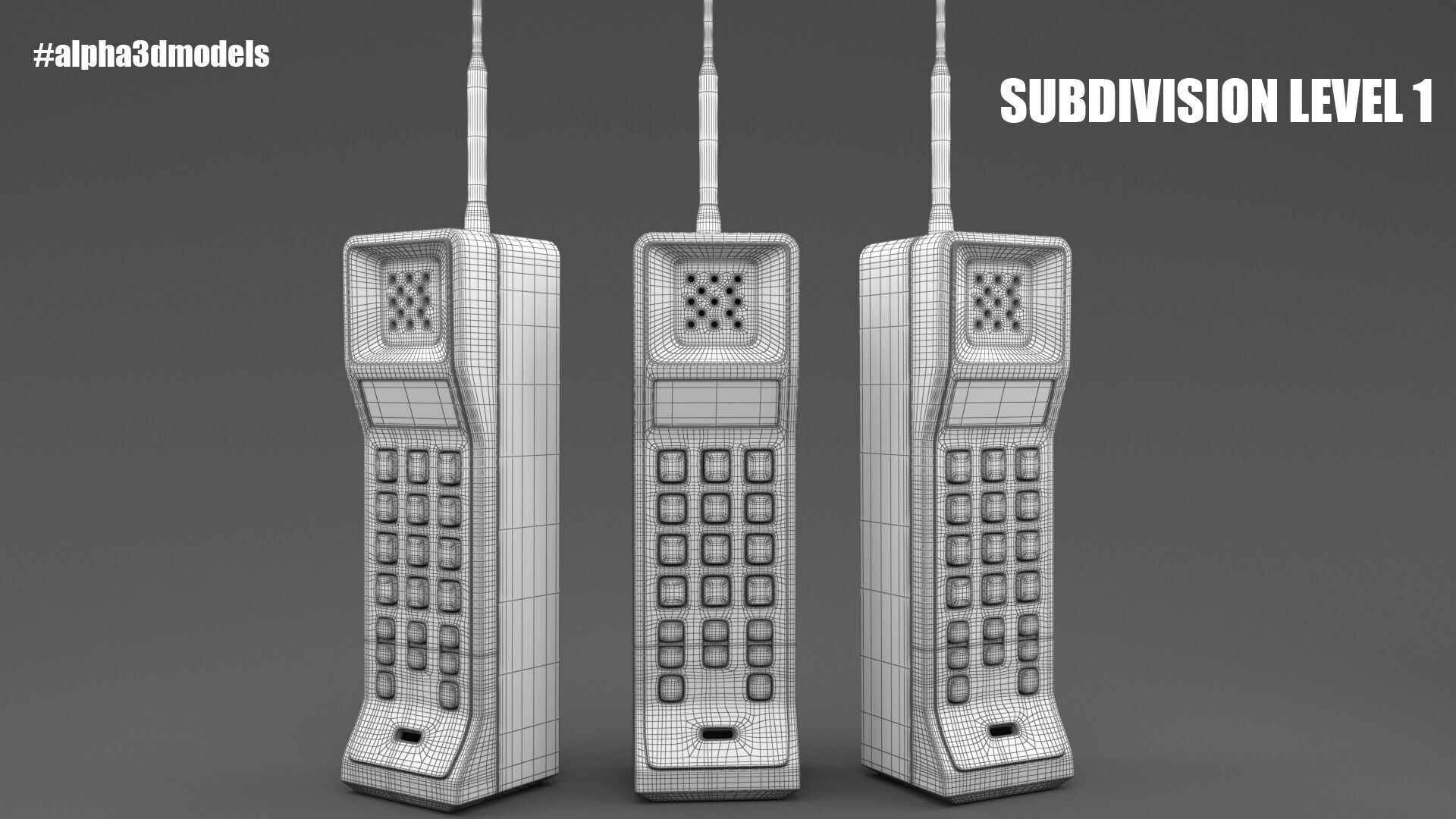  Old Cell Phone 3D model_9