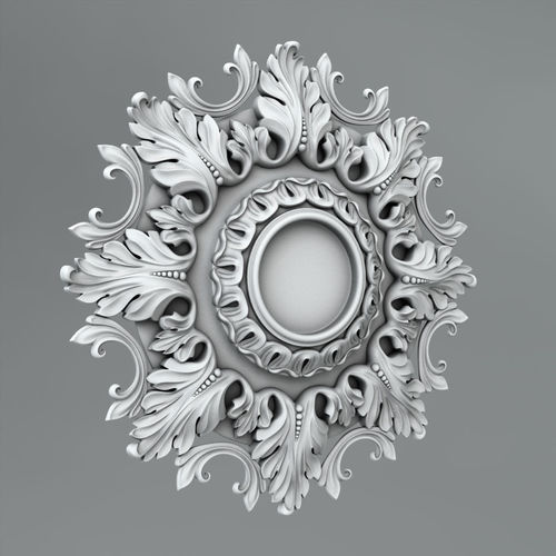 Carved Rosettes Medallions 3D model