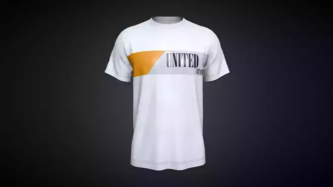 T-Shirt United States In Low Poly