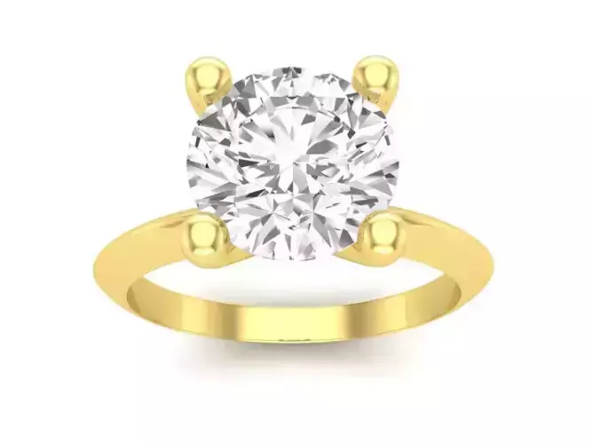AV 535 Solitaire engagement ring 3D print model