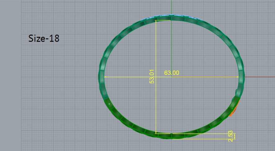 Bracelet size18 Model 7239 3D print model_5