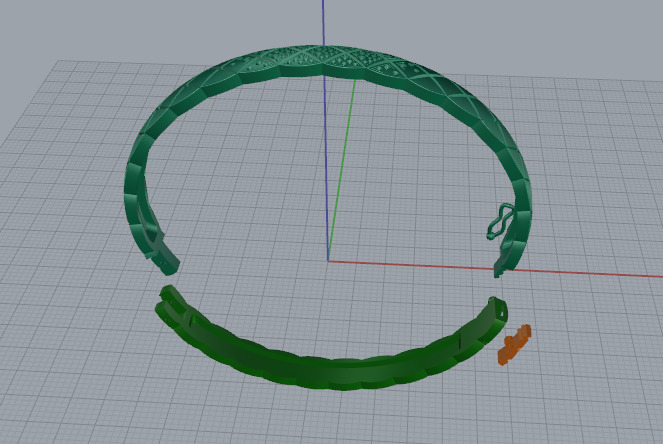 Bracelet size18 Model 7239 3D print model_2