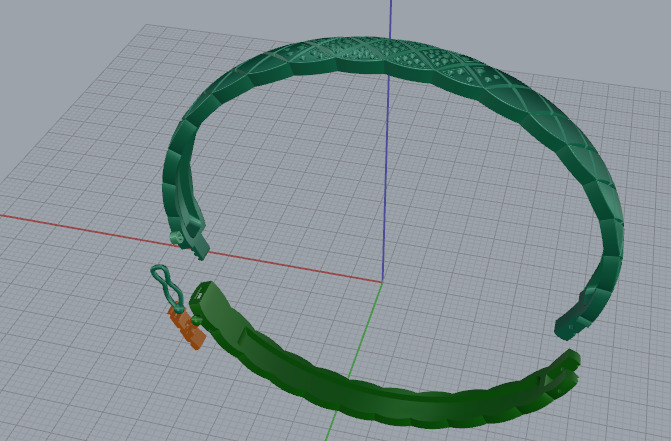Bracelet size18 Model 7239 3D print model_4