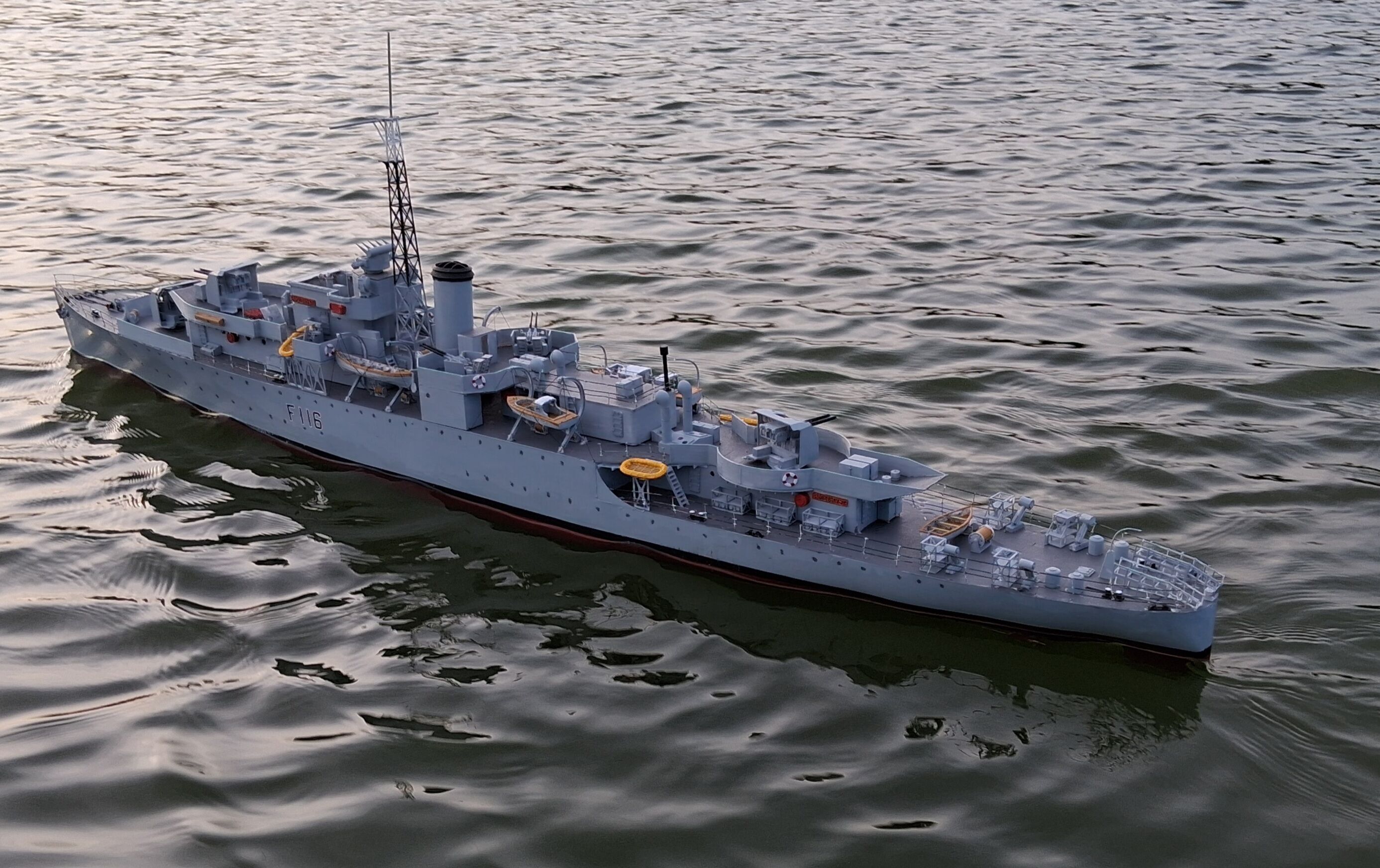 HMS Amethyst  Black Swan Sloop radio controlled working model 3D print model_10