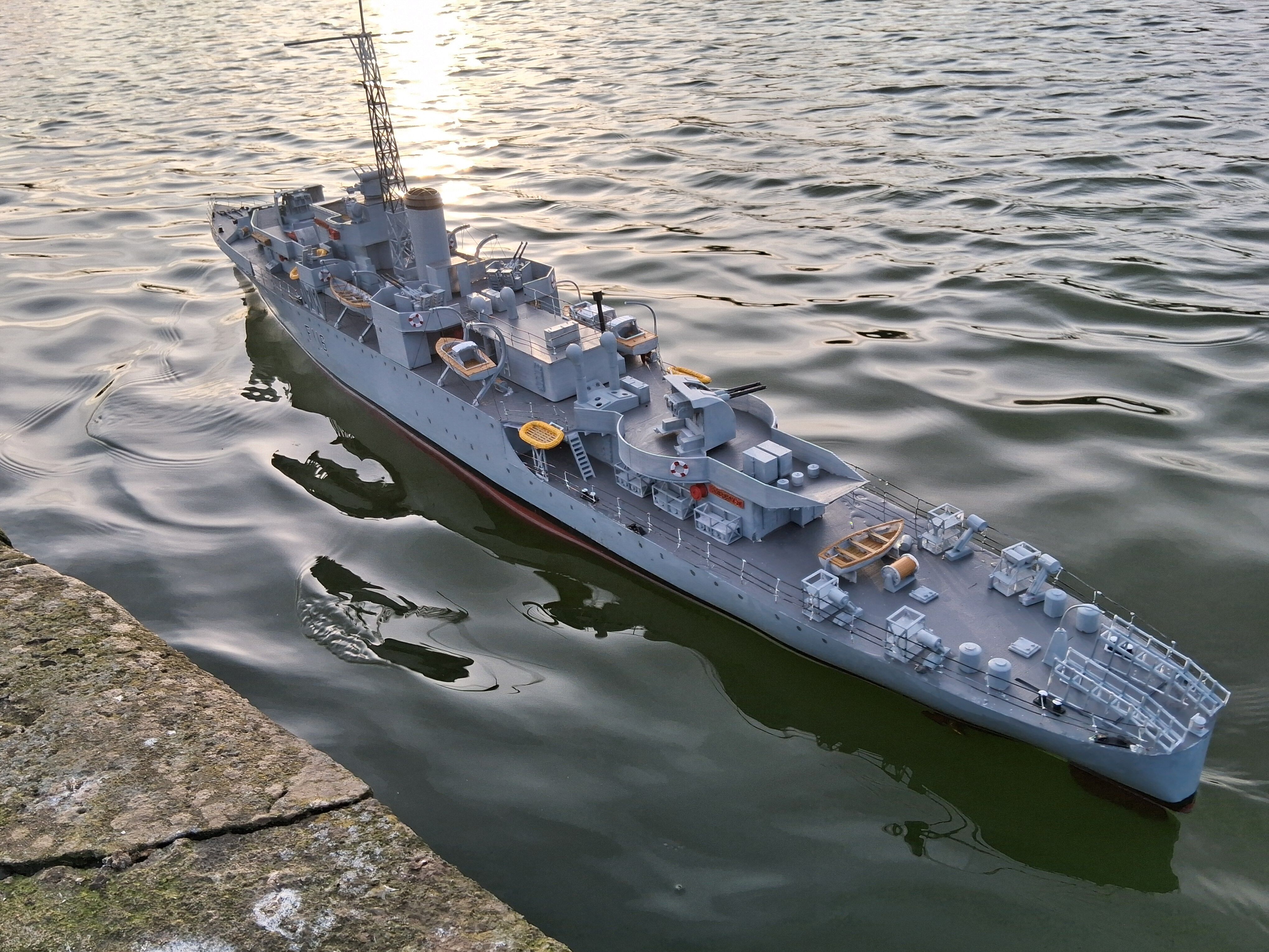 HMS Amethyst  Black Swan Sloop radio controlled working model 3D print model_8