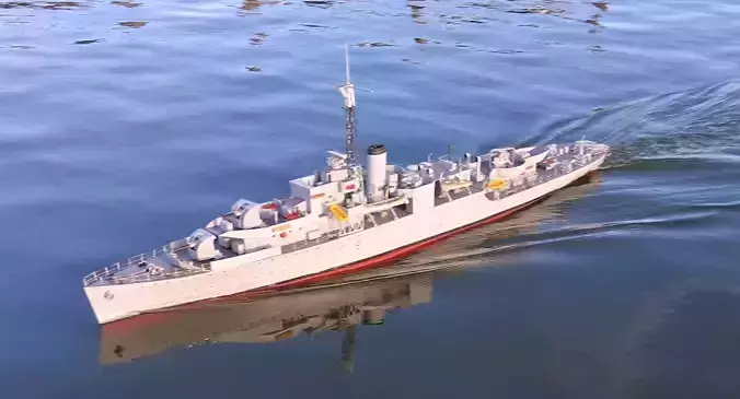 HMS Amethyst  Black Swan Sloop radio controlled working model 3D print model