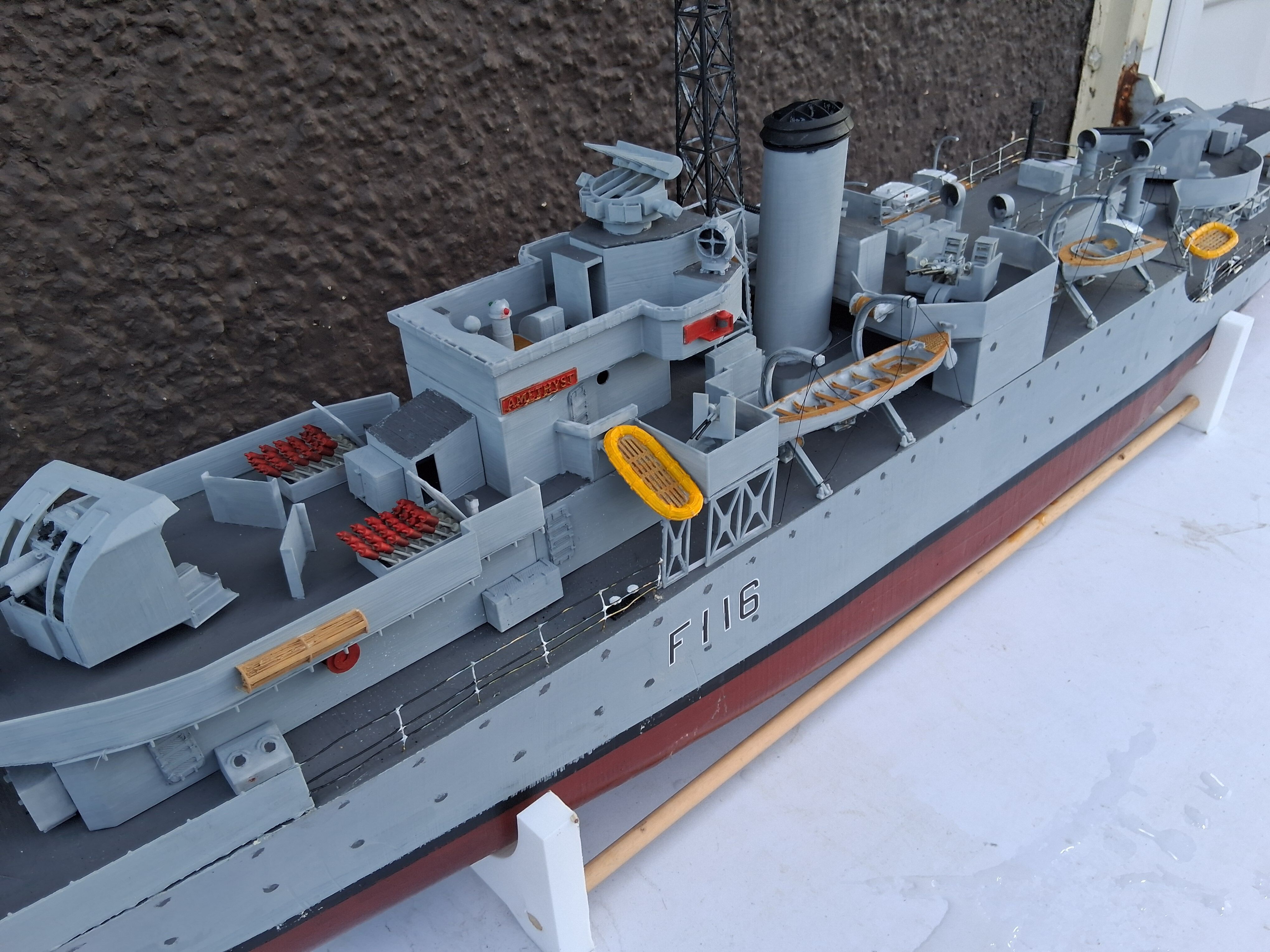 HMS Amethyst  Black Swan Sloop radio controlled working model 3D print model_14