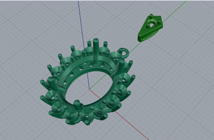 Pendant Model 7233 3D print model_2