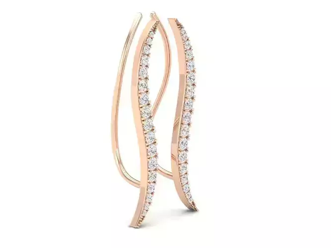 AV 539 Diamond Ladies Crawler Climber Earrings