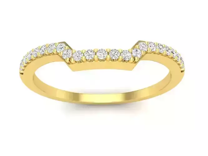 AV 541 Diamond Stackable Wedding Band For Women