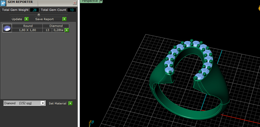 Horseshoe ring Model 7198 3D print model_7