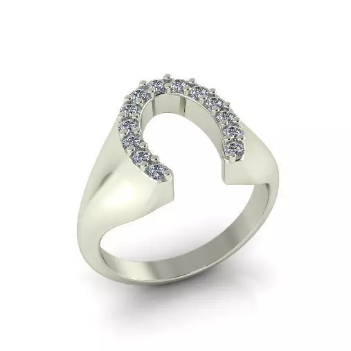 Horseshoe ring Model 7198 3D print model_0