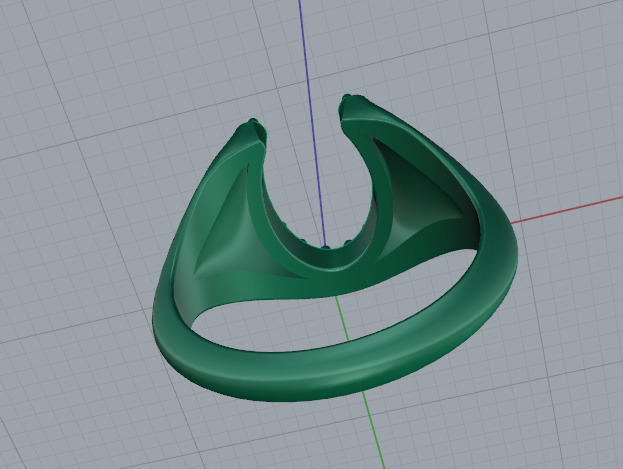 Horseshoe ring Model 7198 3D print model_4