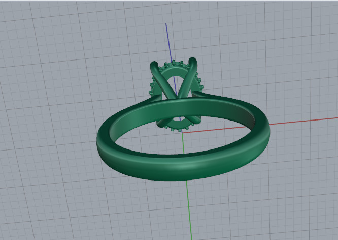 Solitaire ring Model 7195 3D print model_4