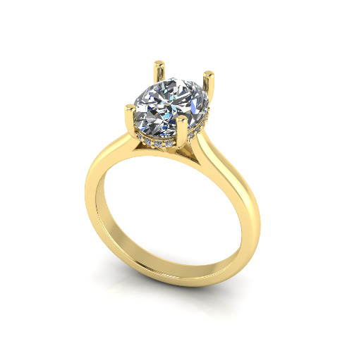 Solitaire ring Model 7195 3D print model_1