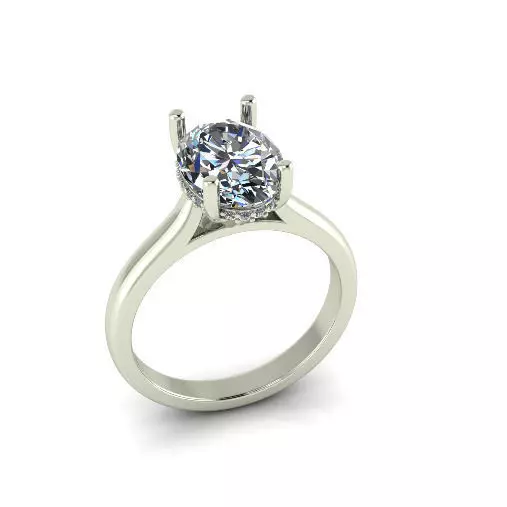 Solitaire ring Model 7195 3D print model_0