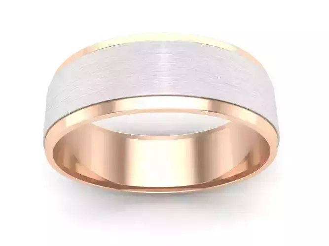 AV 547 Two Tone Satin Finished Wedding Band