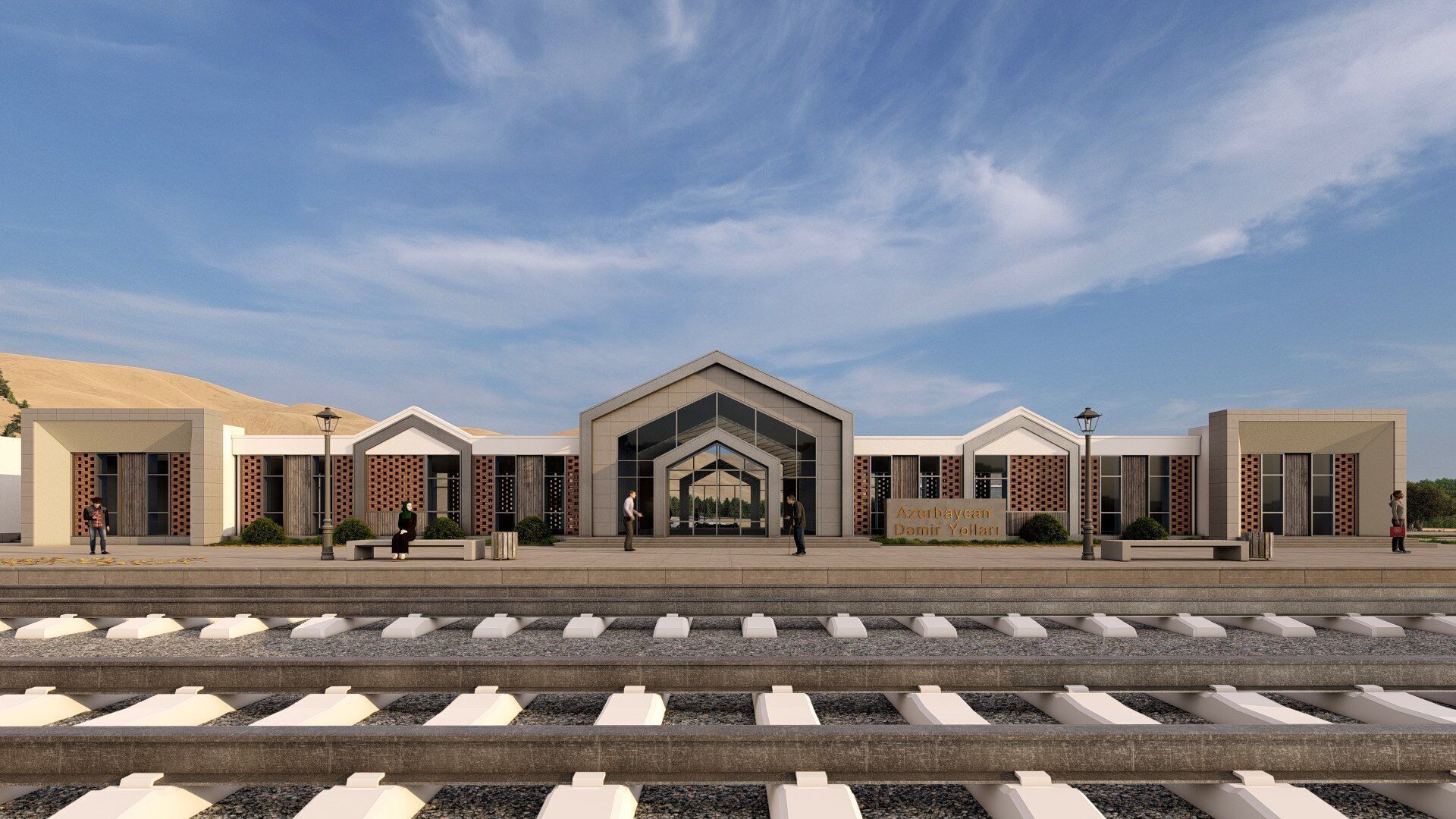 station Low-poly 3D model_3