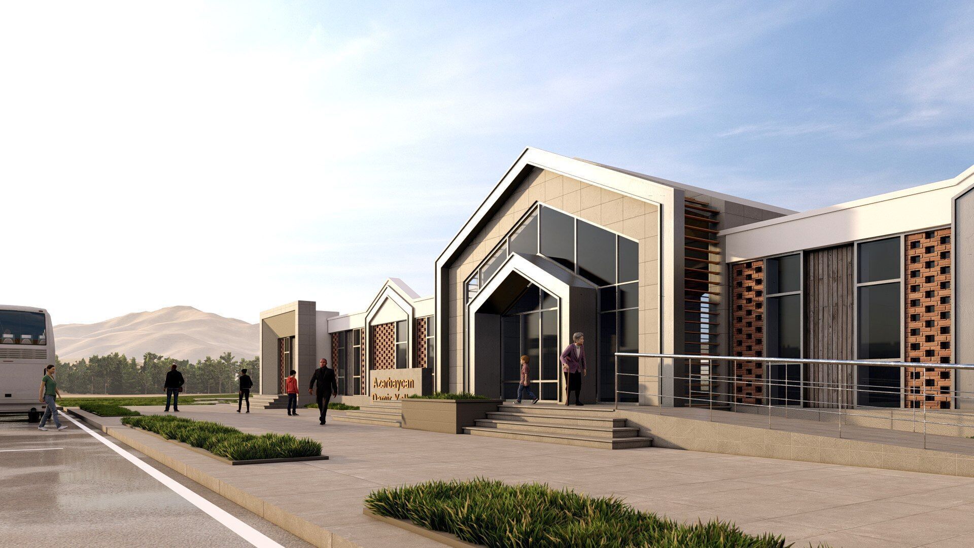 station Low-poly 3D model_1