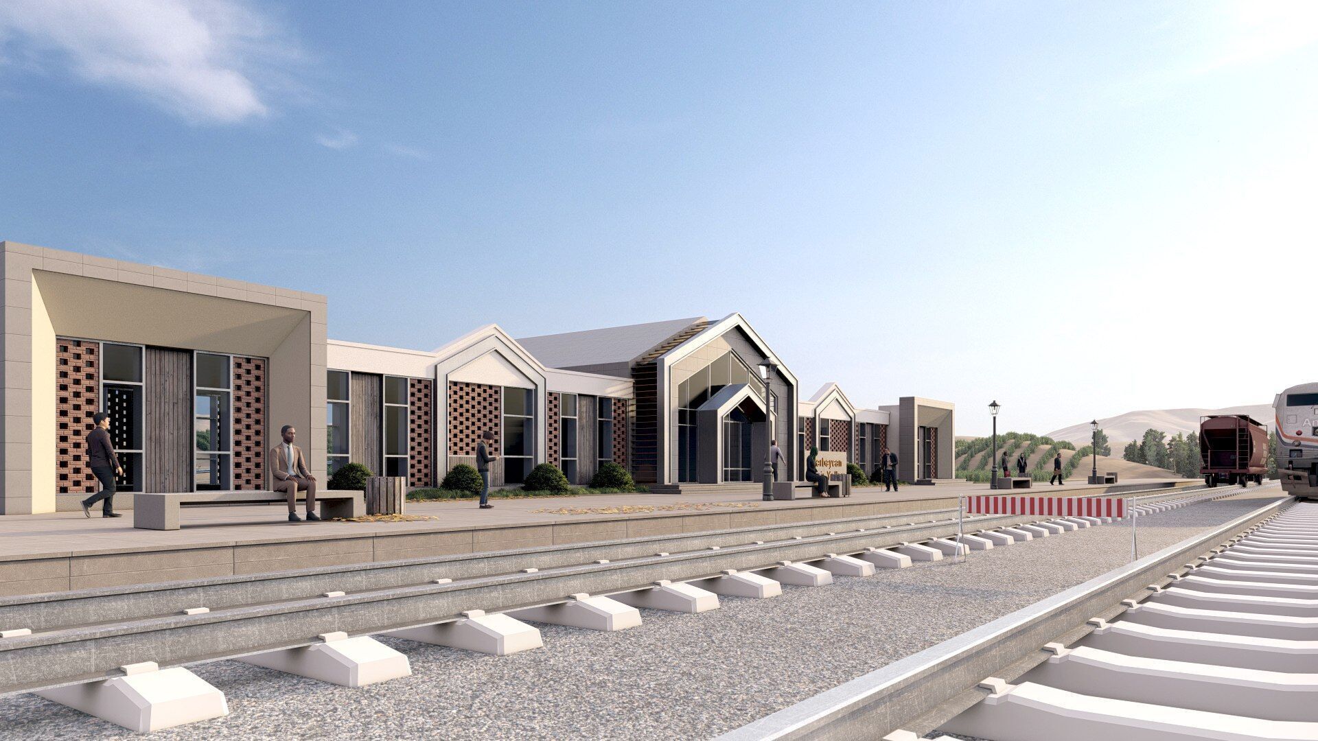 station Low-poly 3D model_2