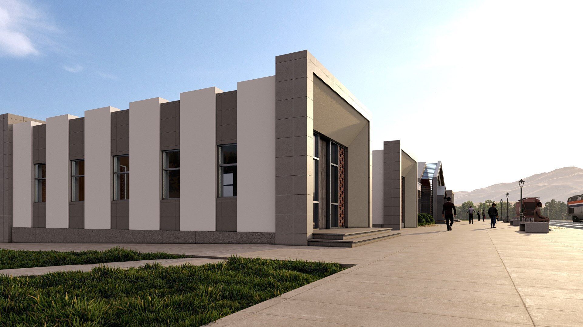 station Low-poly 3D model_5