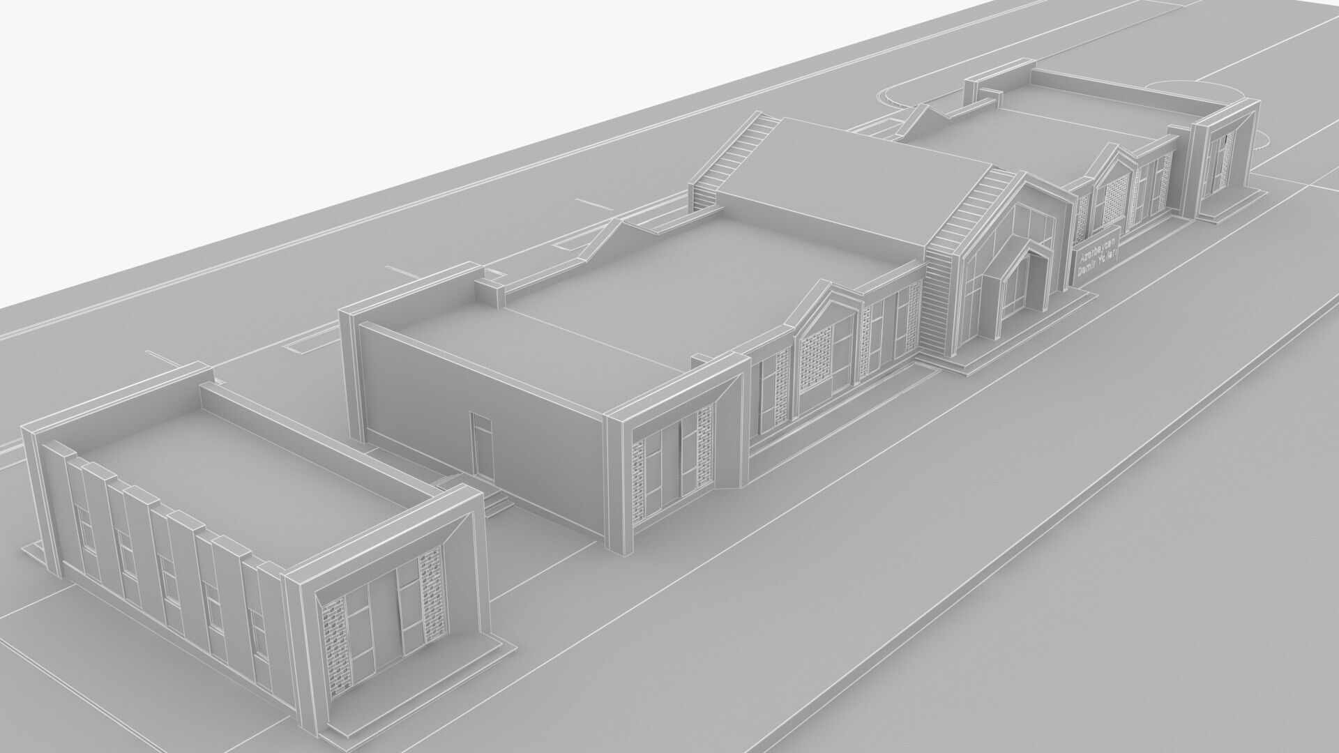 station Low-poly 3D model_8