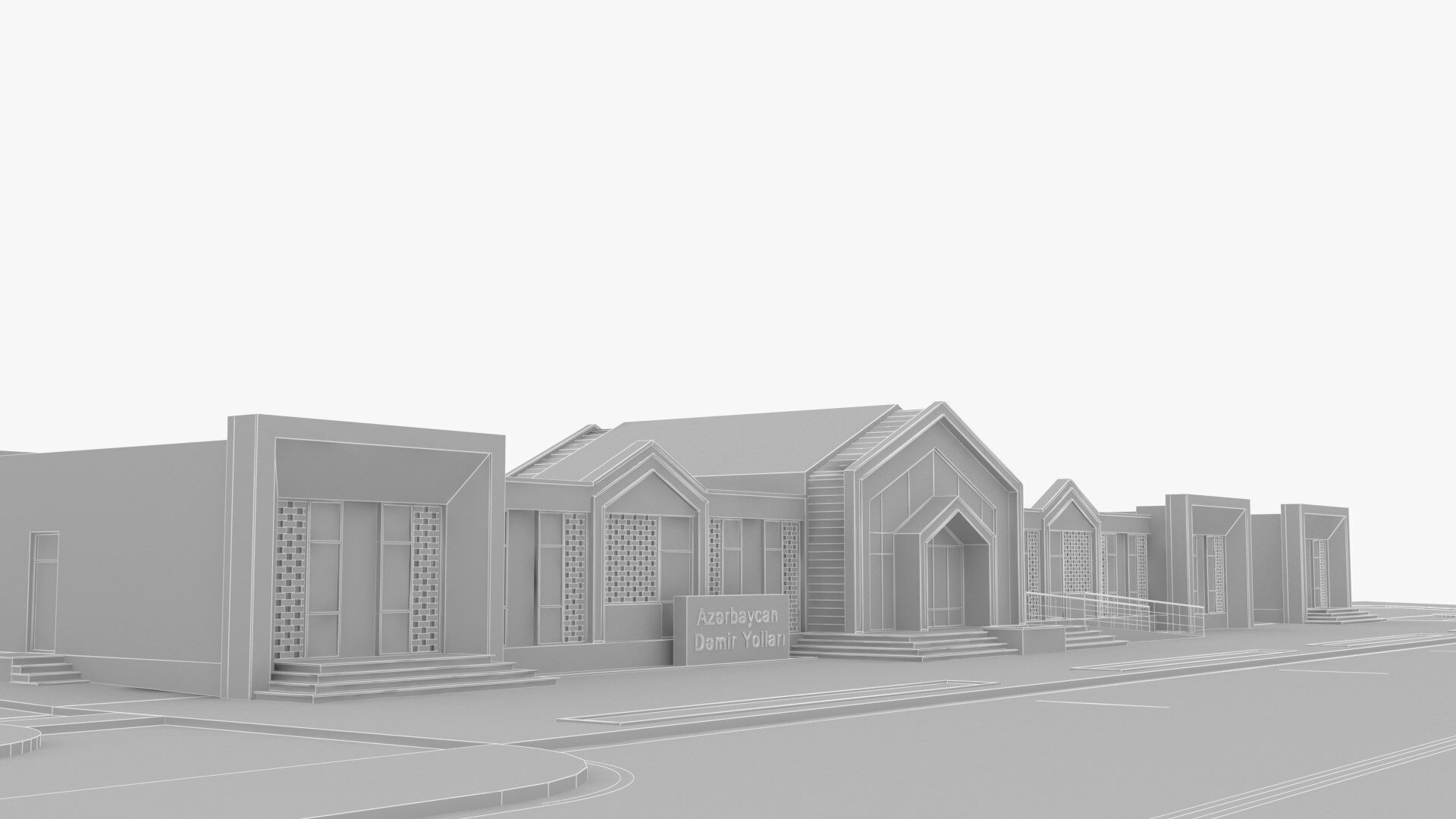 station Low-poly 3D model_7