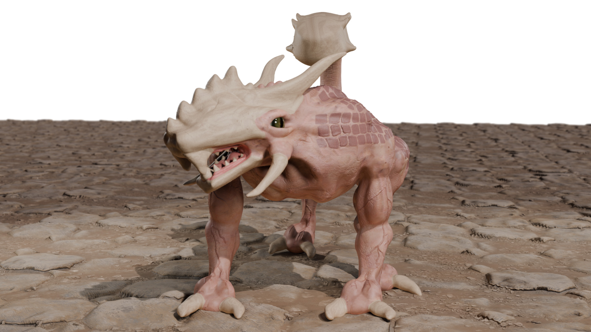Legend creature Low-poly 3D model_15