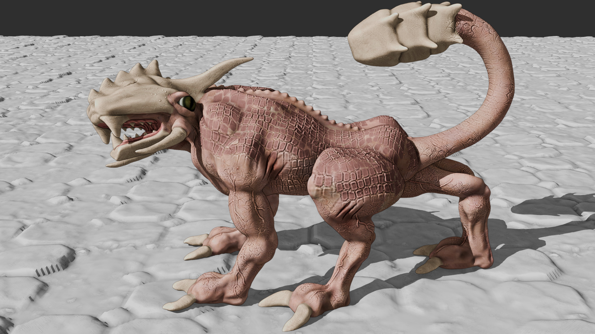 Legend creature Low-poly 3D model_11