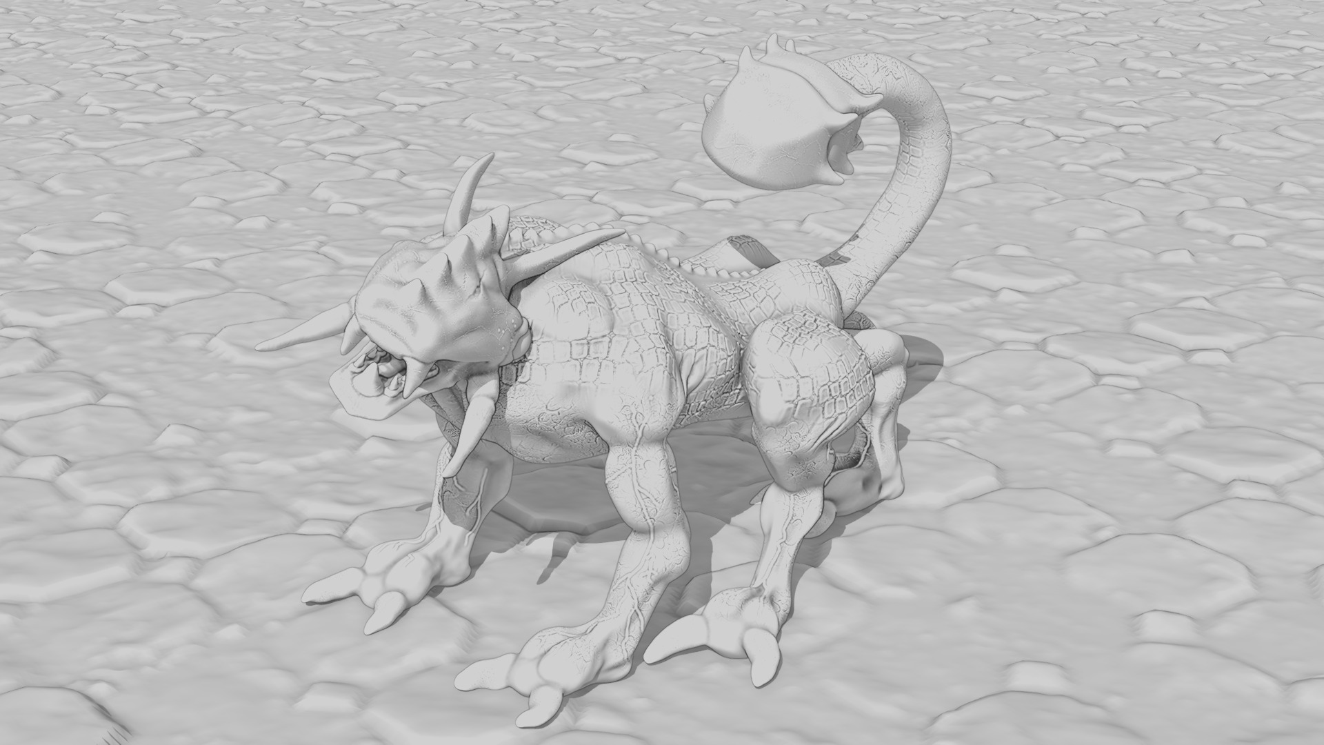Legend creature Low-poly 3D model_28