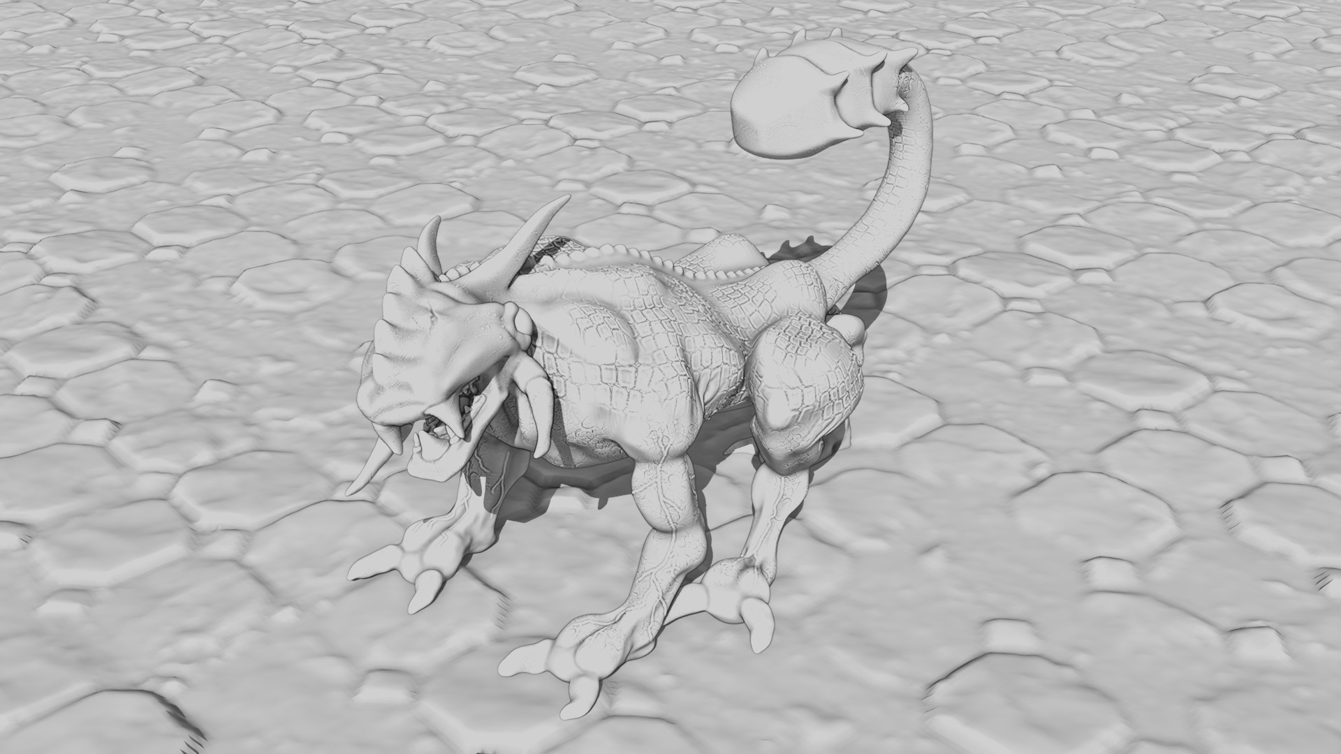 Legend creature Low-poly 3D model_8