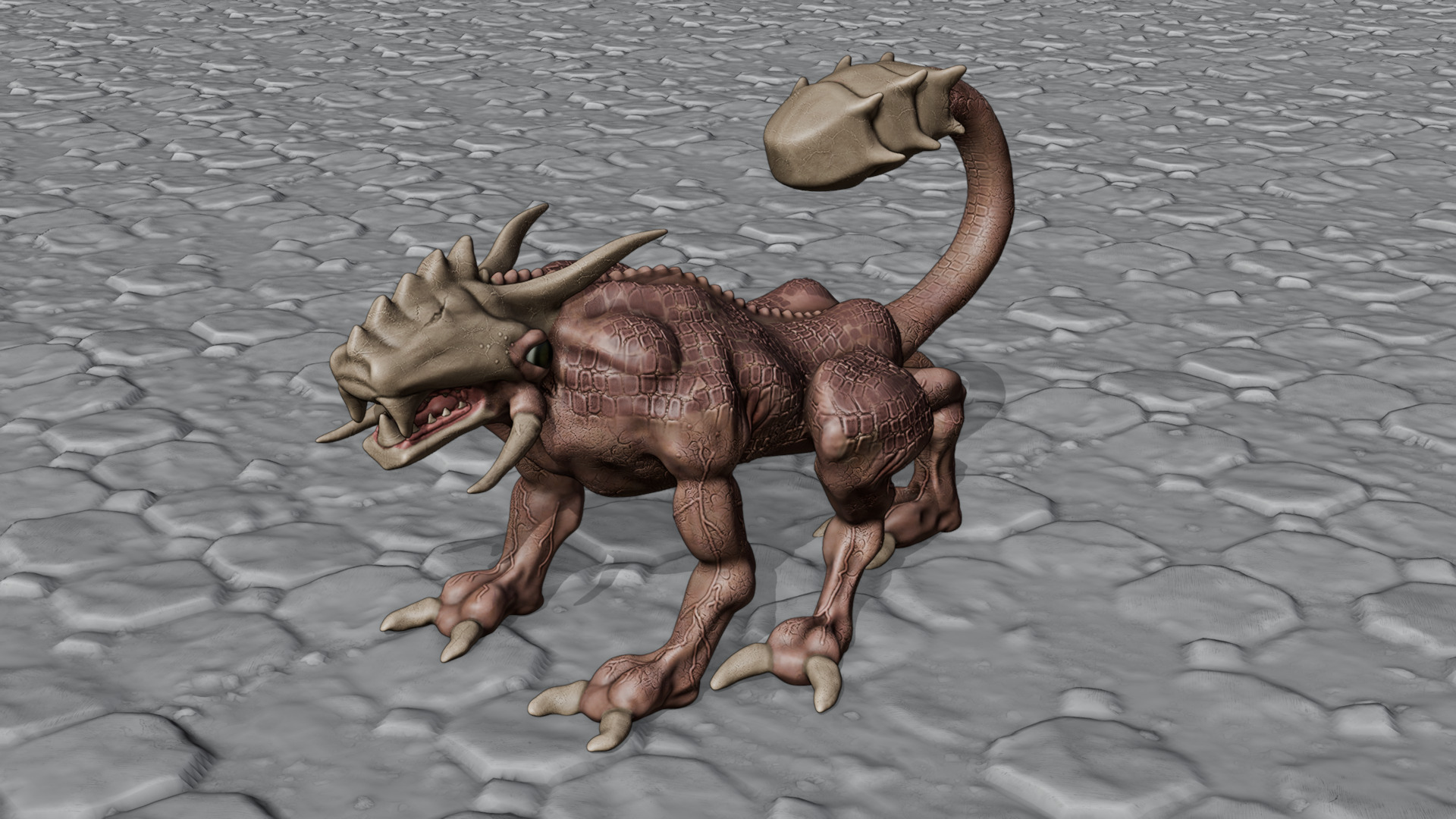Legend creature Low-poly 3D model_1