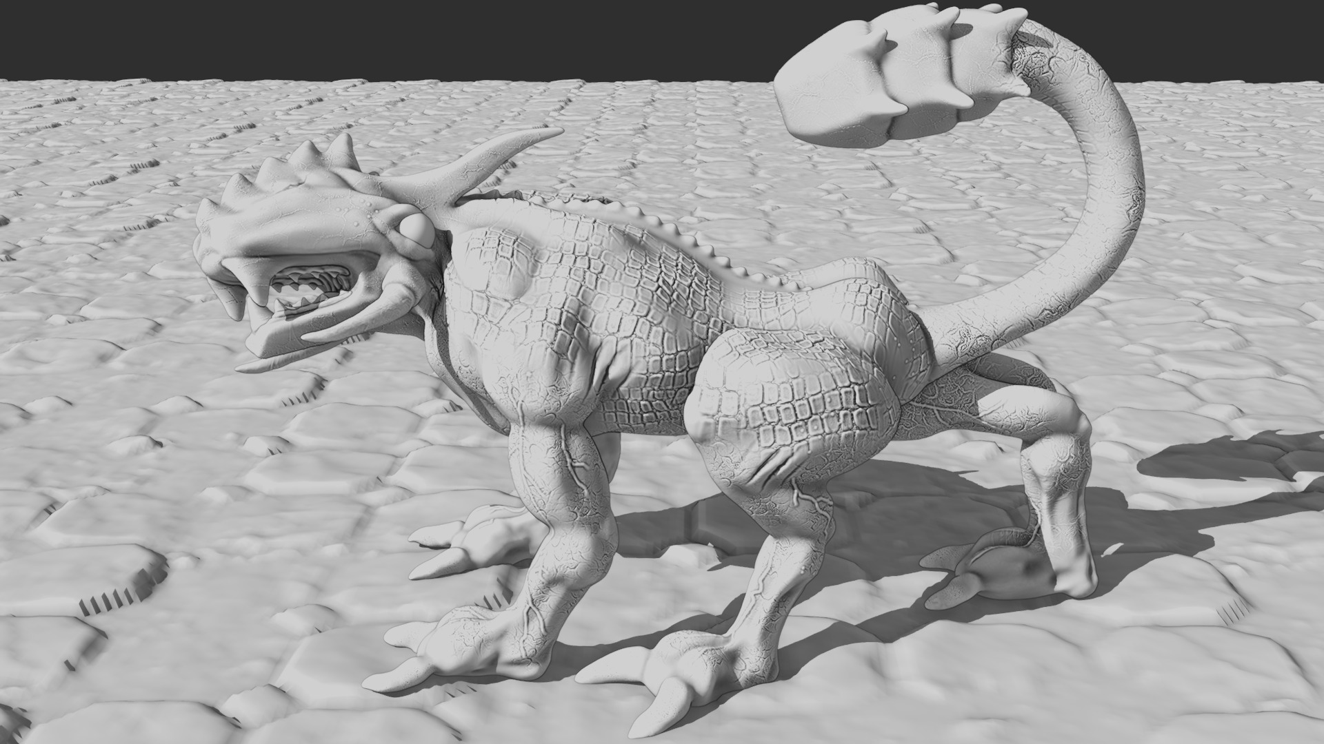 Legend creature Low-poly 3D model_13