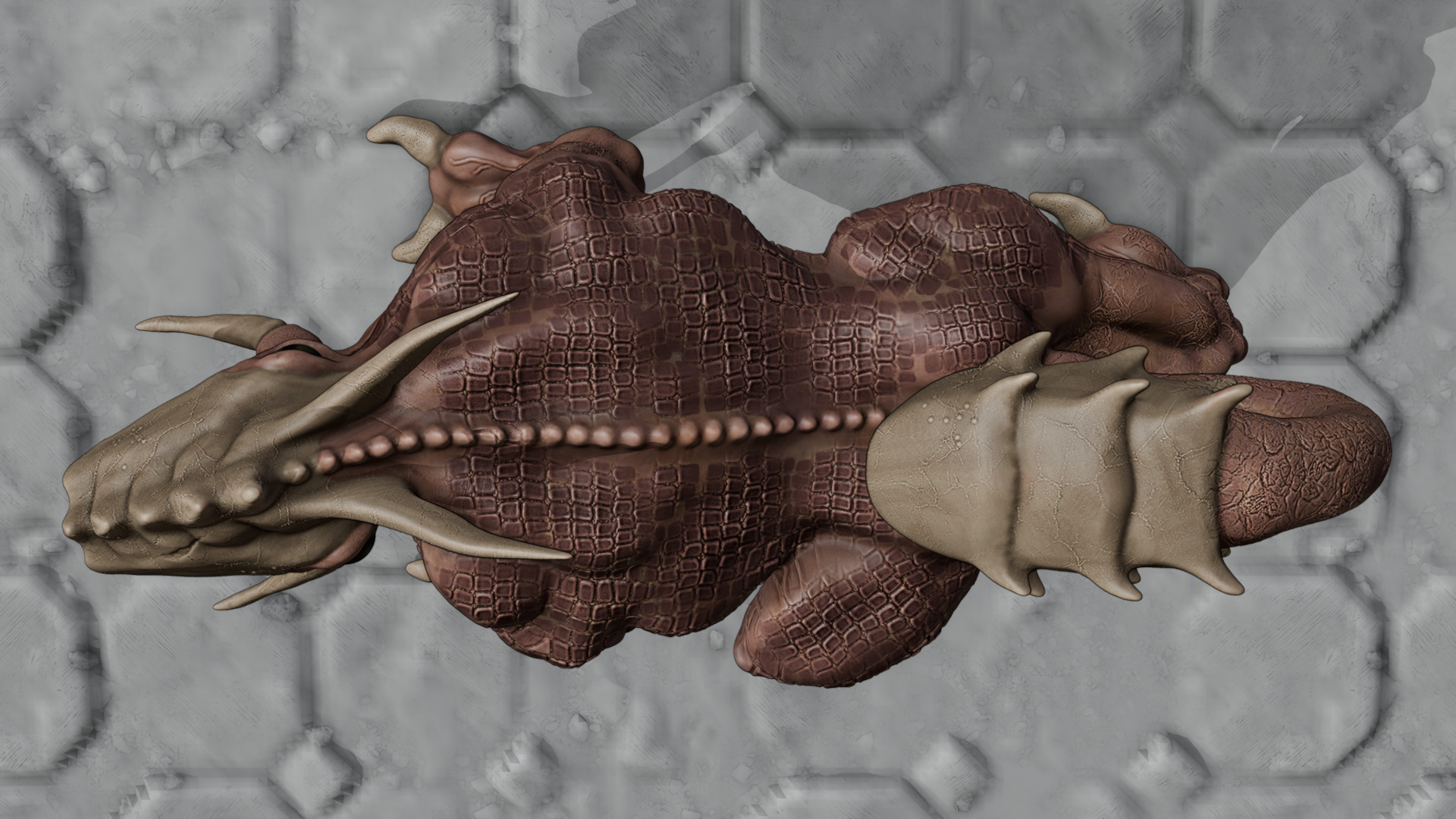 Legend creature Low-poly 3D model_36