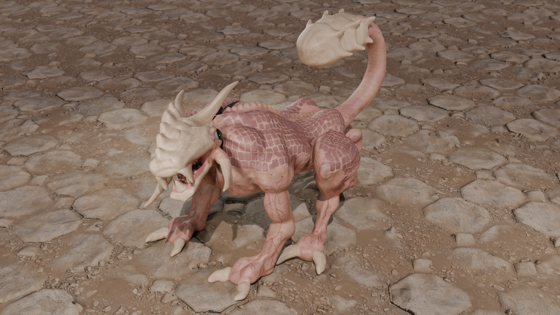 Legend creature Low-poly 3D model_5
