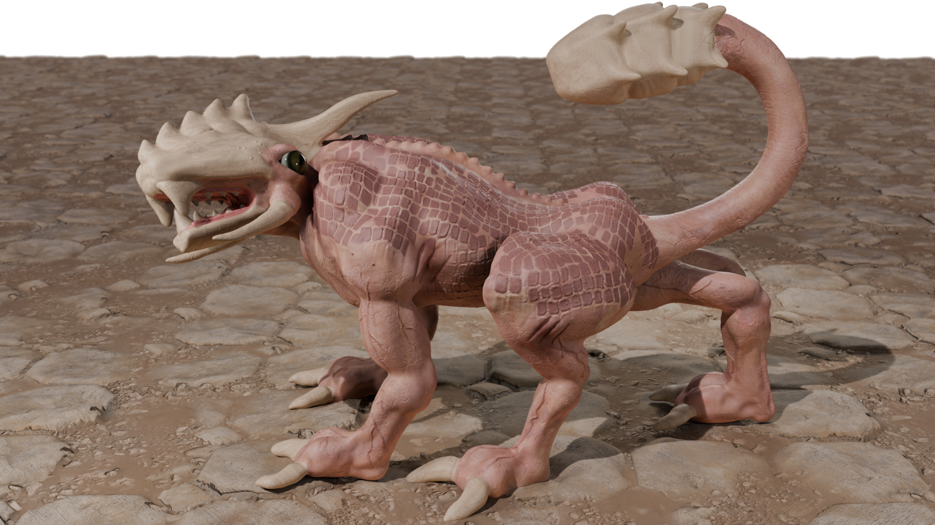 Legend creature Low-poly 3D model_10