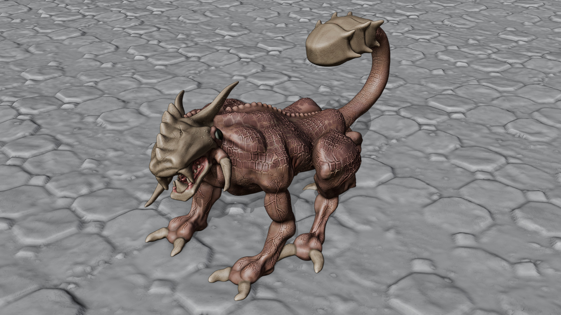 Legend creature Low-poly 3D model_6