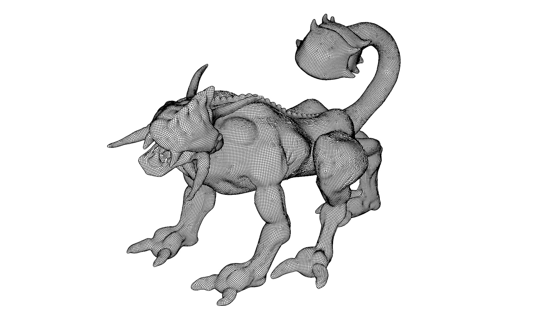 Legend creature Low-poly 3D model_29