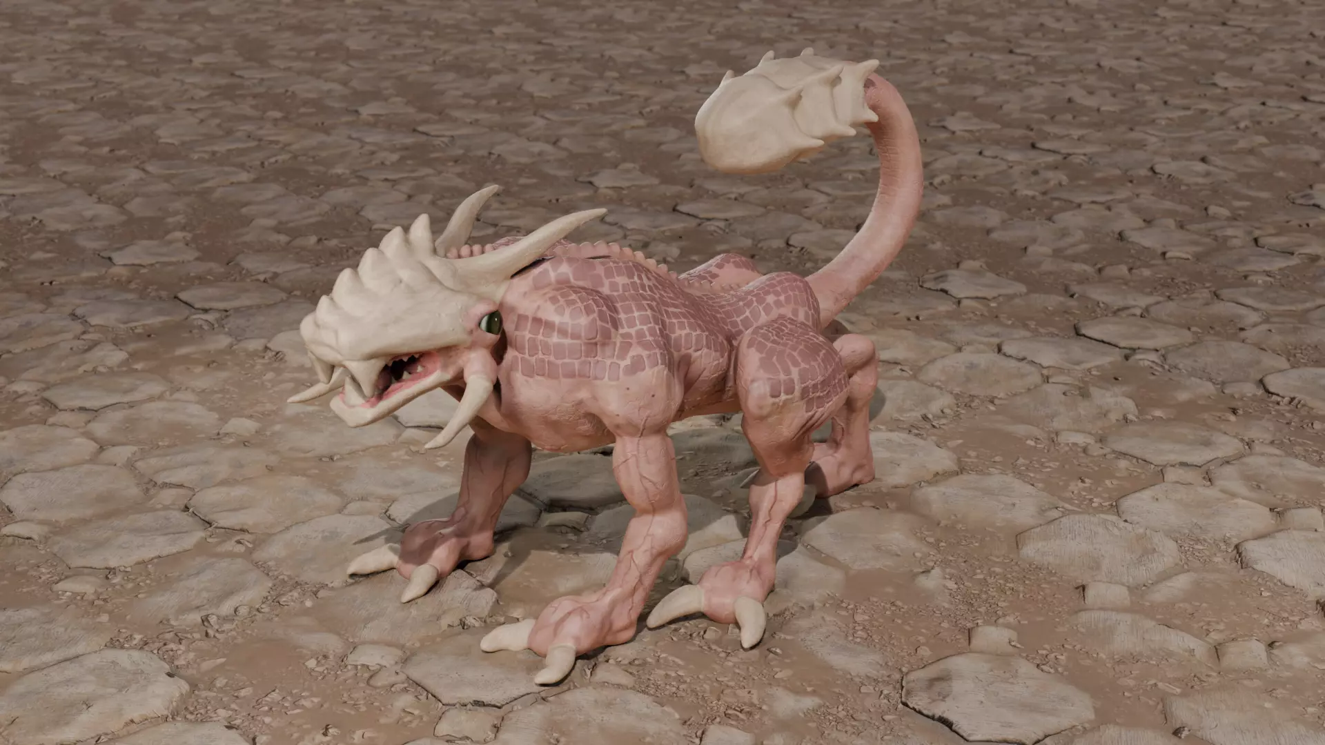 Legend creature Low-poly 3D model_0