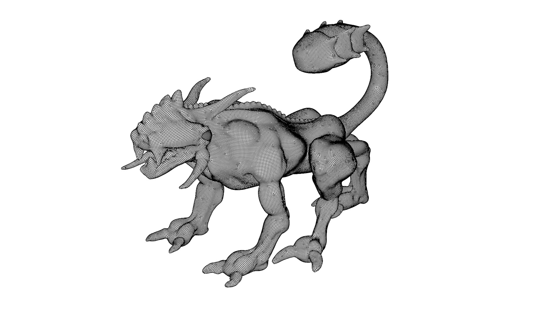 Legend creature Low-poly 3D model_4