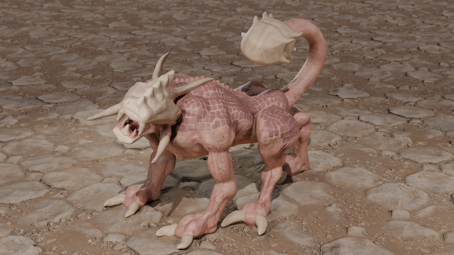 Legend creature Low-poly 3D model_25