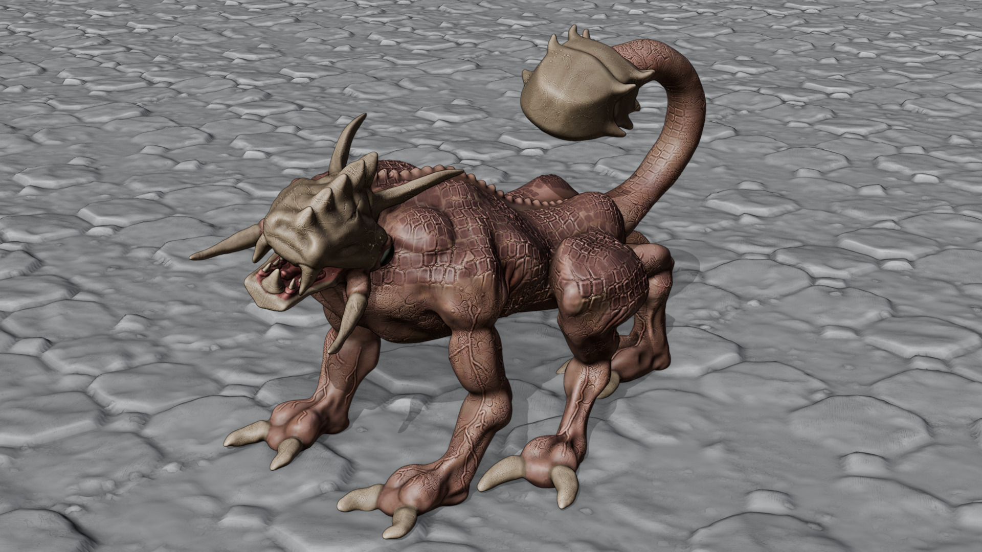 Legend creature Low-poly 3D model_26