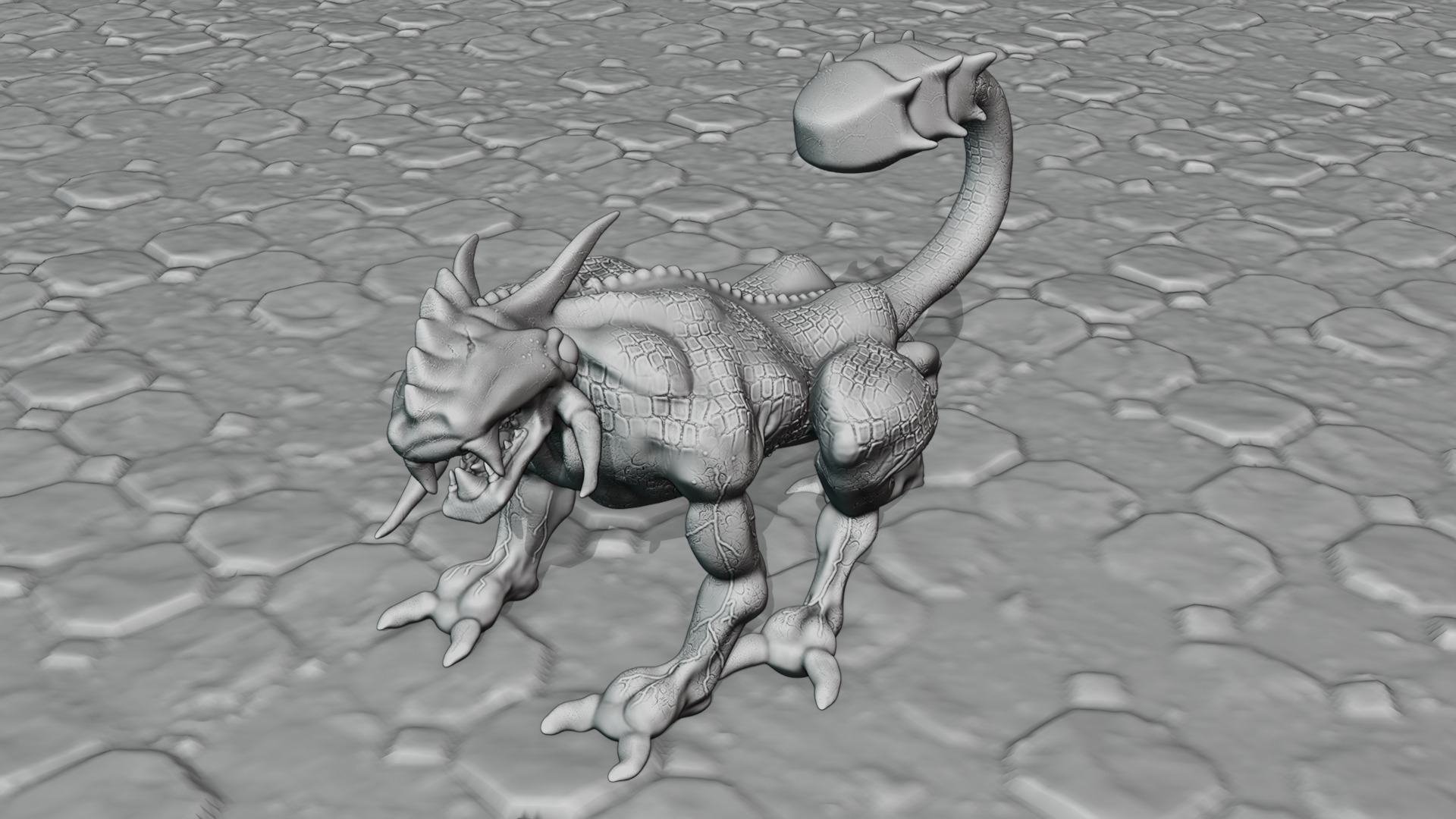 Legend creature Low-poly 3D model_7